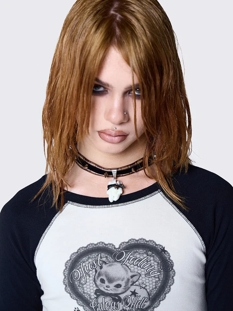 Teddy Pendant Spike Choker