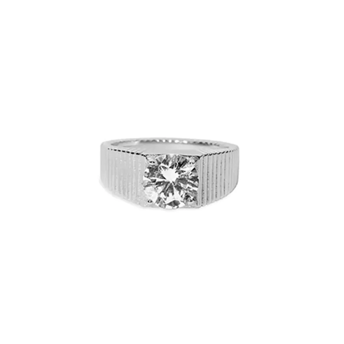 THE ROUGE CZ SIGNET RING