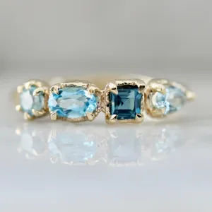 Tide Pool Blue Gemstone Medley Ring