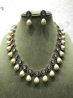 Victorian Polki Pearl Necklace