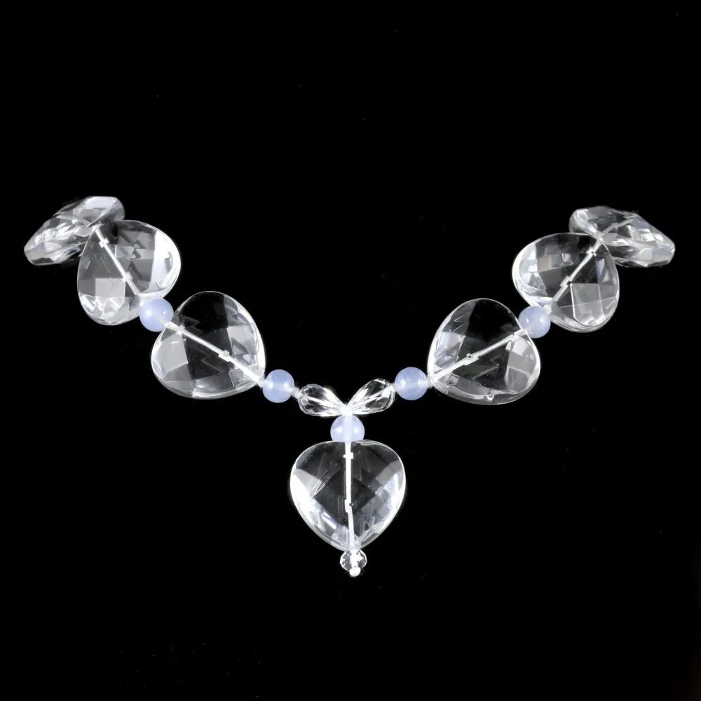 Vintage Heart Rock Crystal Quartz Necklace