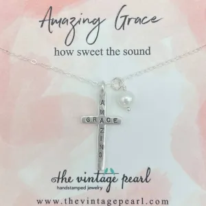 Vintage Pearl Necklace Amazing Grace