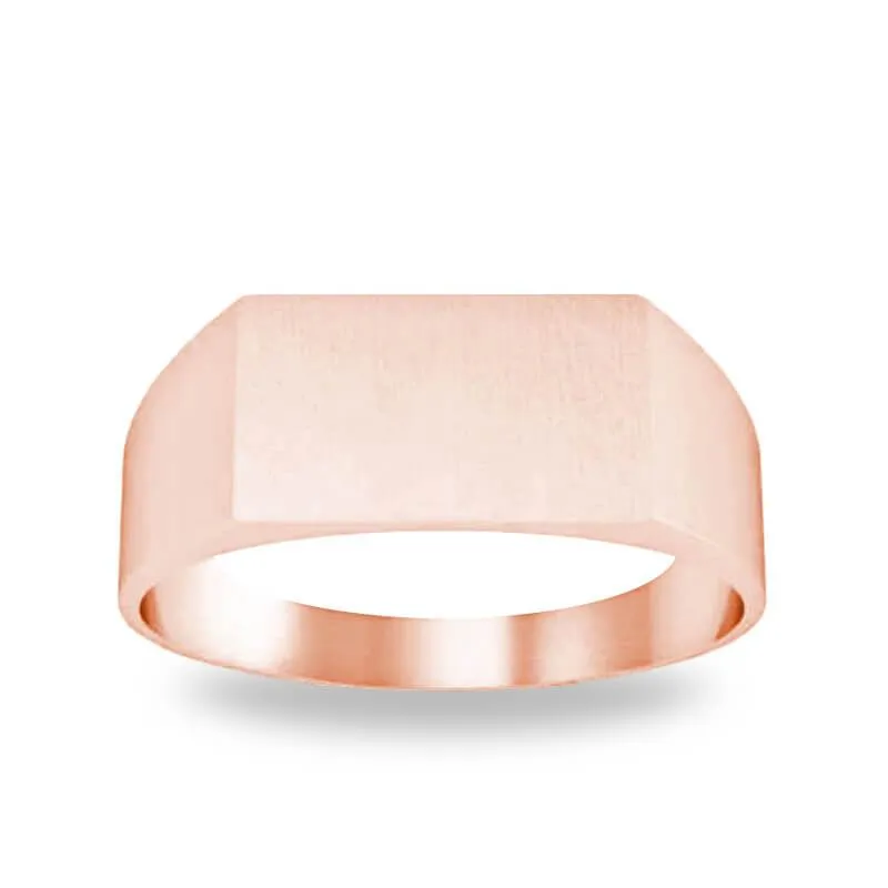 Wide Rectangular Signet Ring for Women - 12mm x 7mm